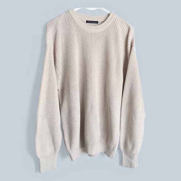 Brandy Melville Sweaters - Brandy Melville Cream Shaker Knit Cotton Sweater OS
